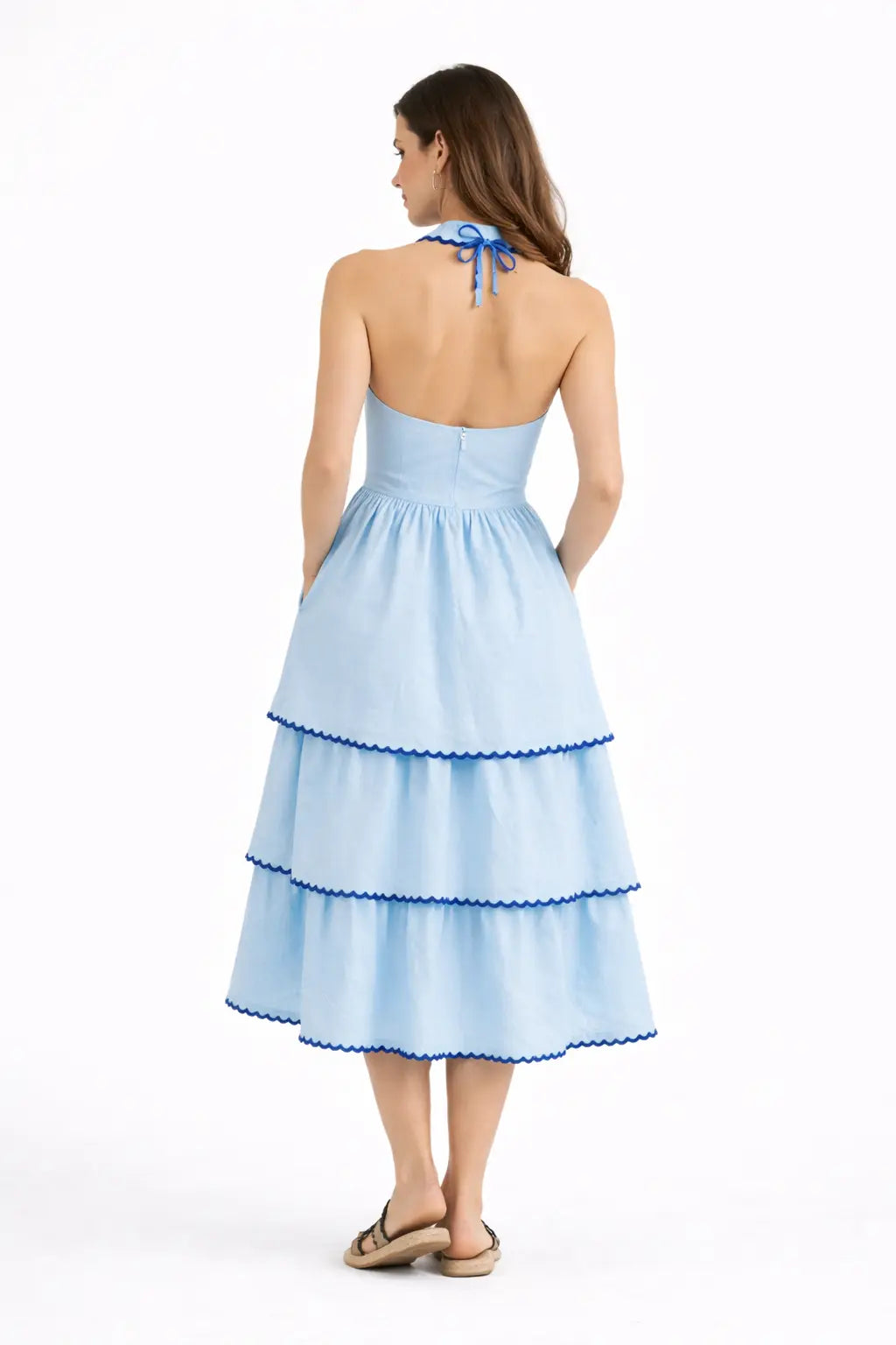Linen Maxi Tiered Dress