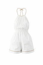 White linen romper