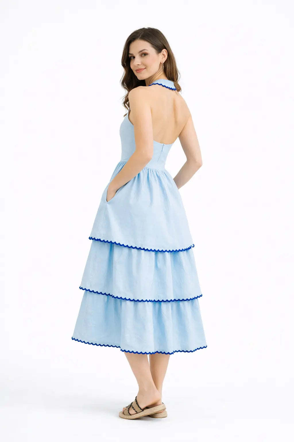Linen Maxi Tiered Dress