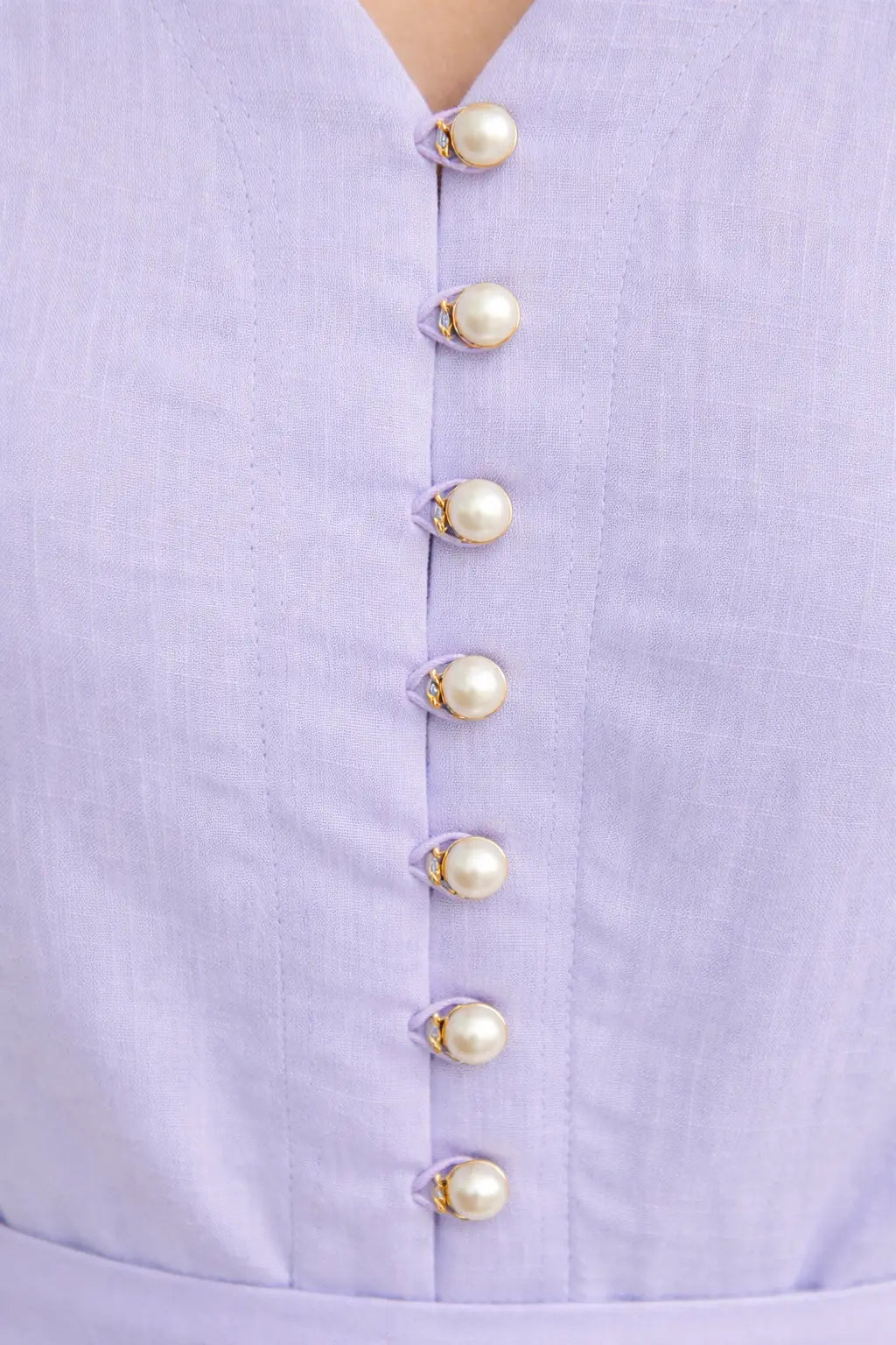 Linen purple midi dress